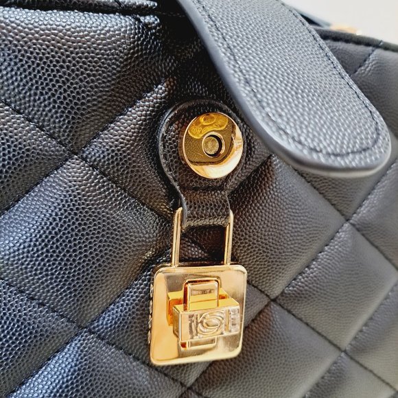 Bebe Black Quilted Satchel - Picture 11 of 12